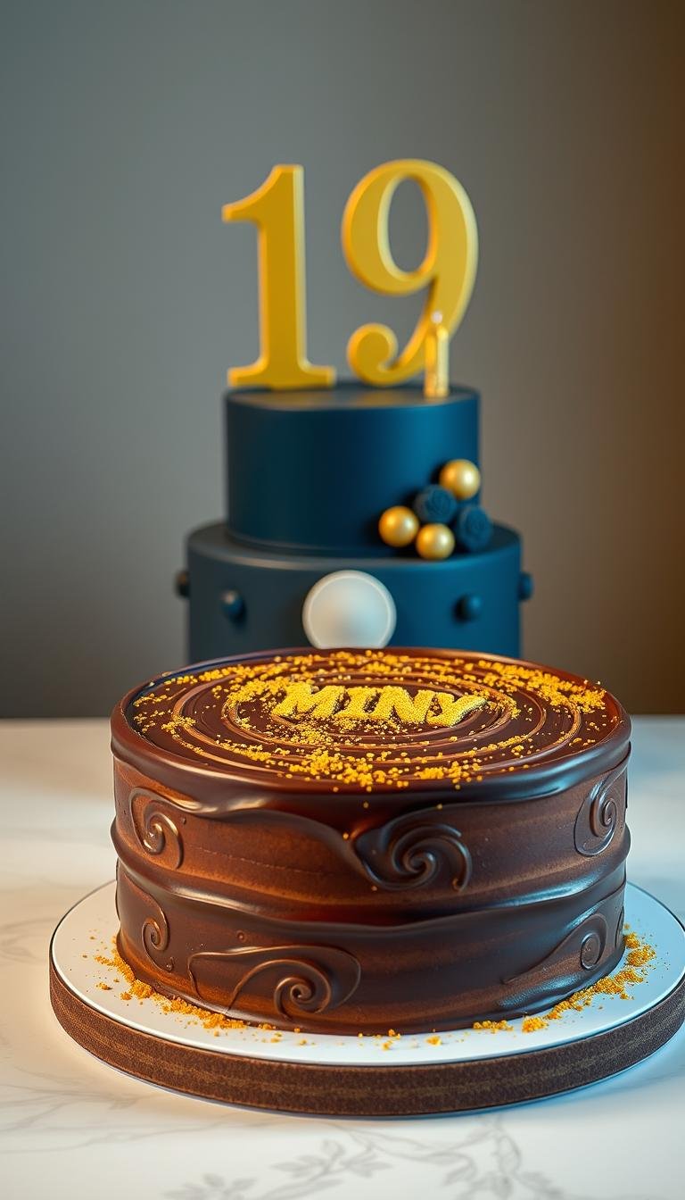 19th birthday cake for boys