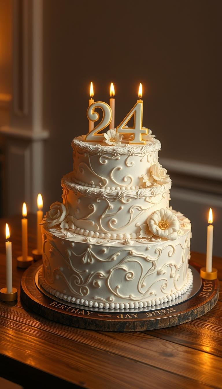 24th birthday cake