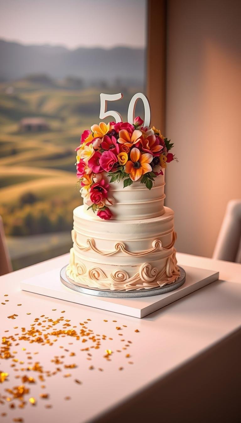 50th birthday cake for women
