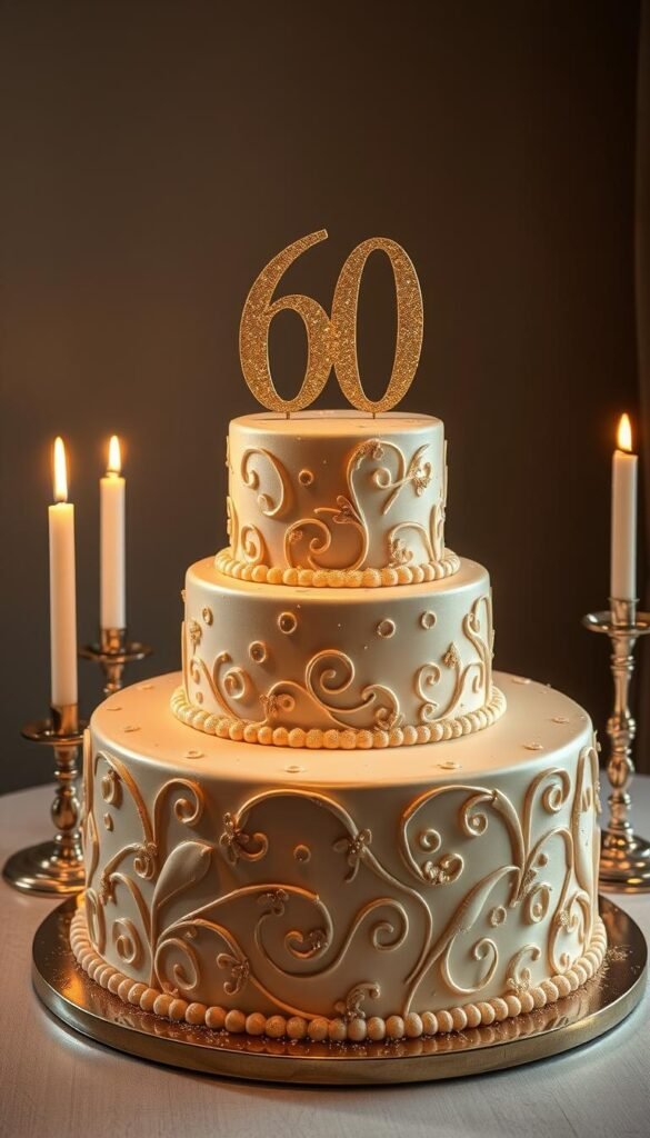 60th birthday party cake