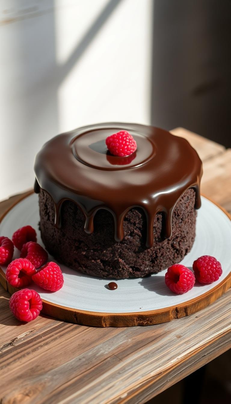 aesthetic chocolate cake