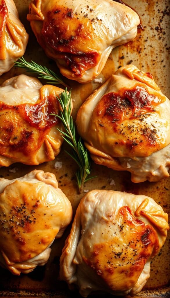 bake chicken thighs skin