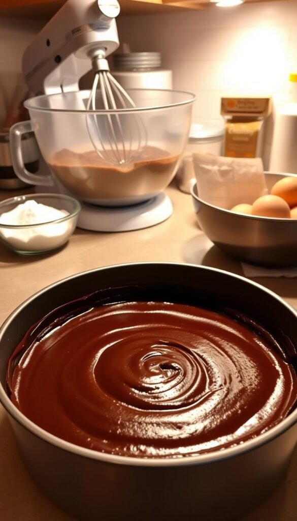 baking chocolate cake