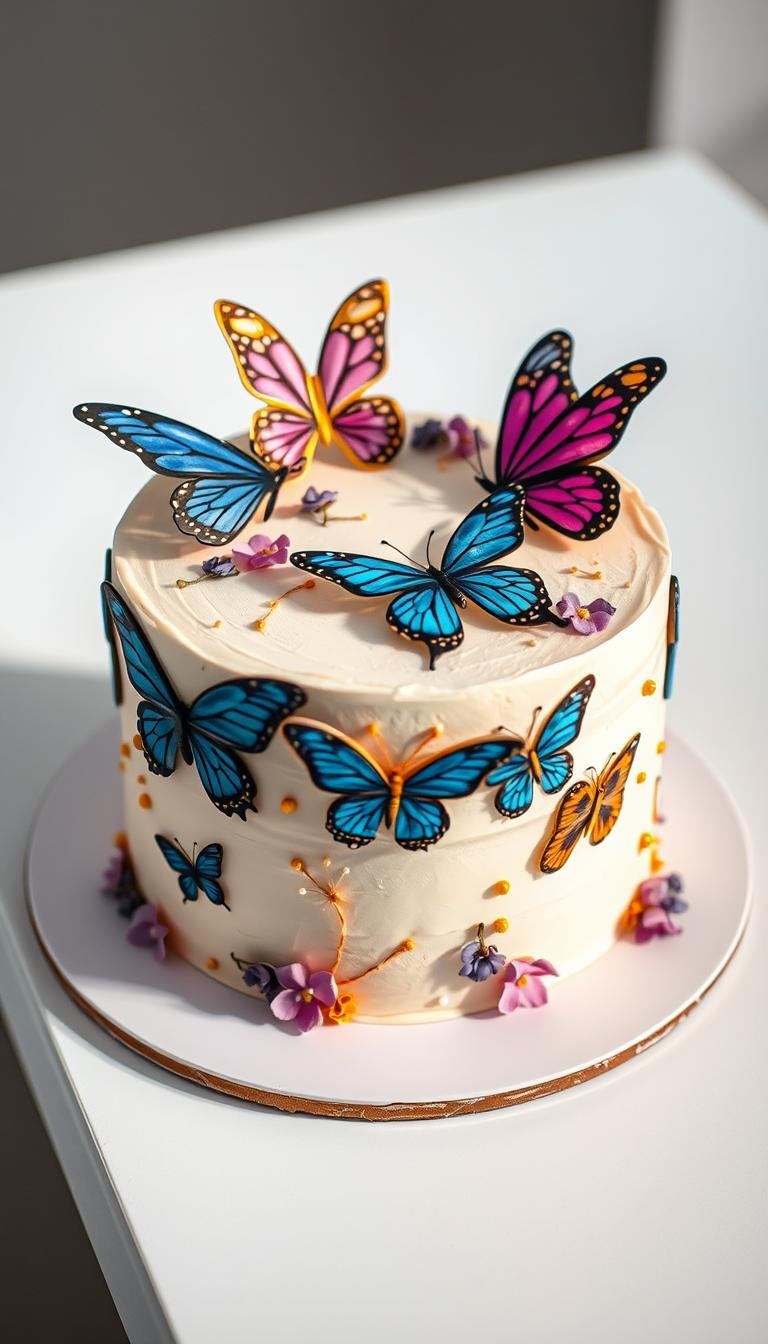birthday cake butterfly