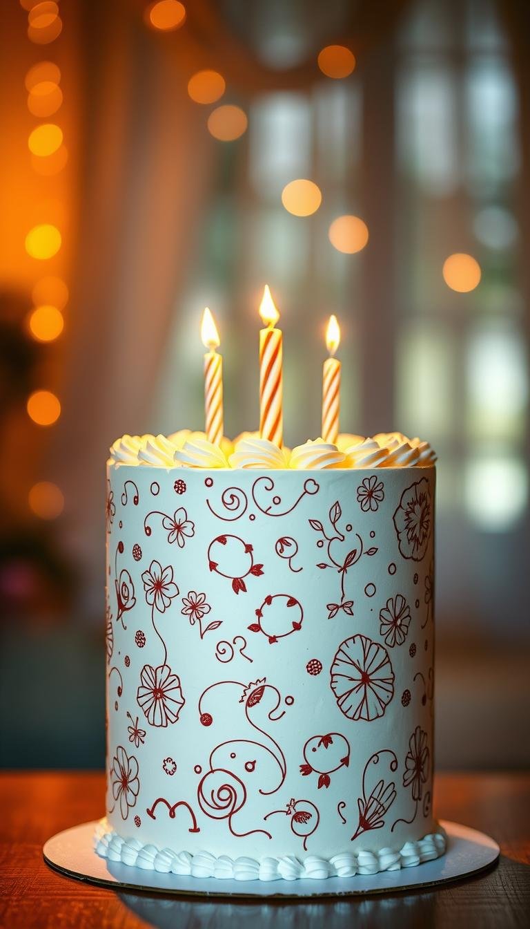 birthday cake drawing