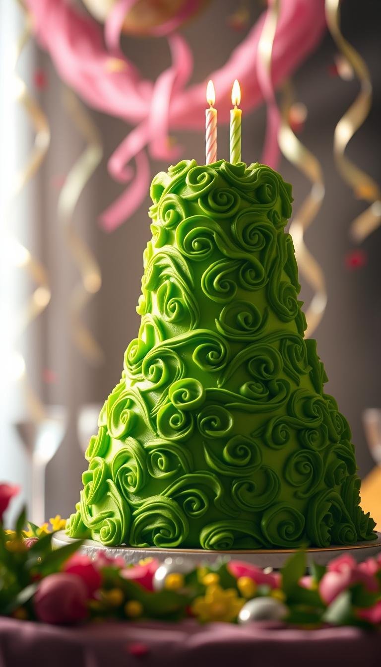 birthday cake green