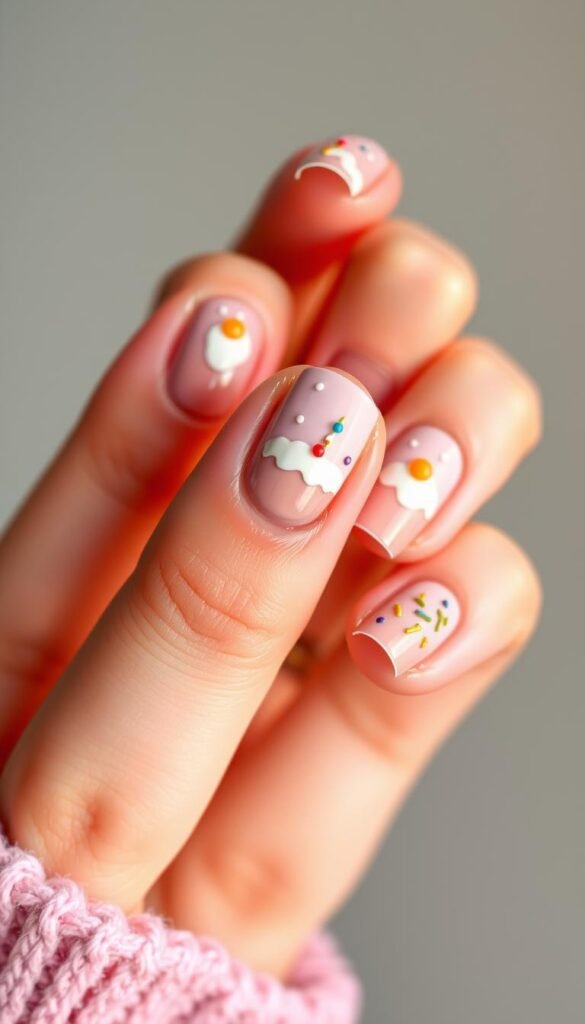 birthday cake nails