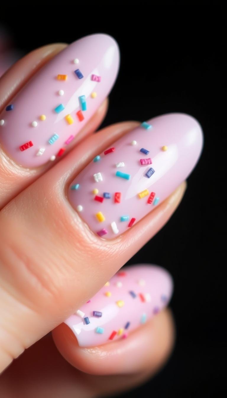 birthday cake nails