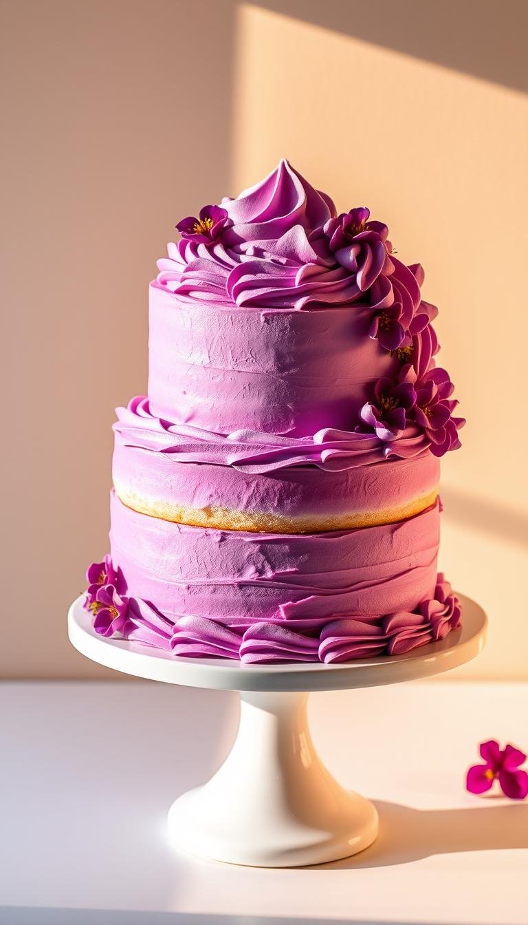 birthday cake purple