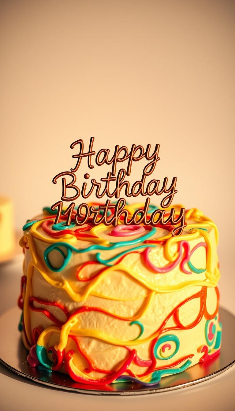 birthday cake writing