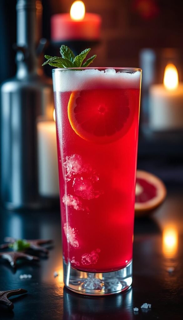 blood orange mocktail spritzer