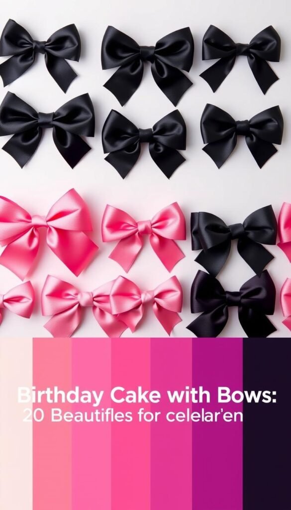 color palettes black bow pink bows