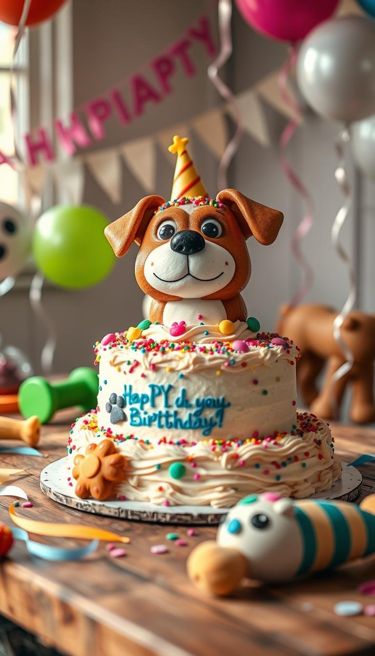 dog birthday cake
