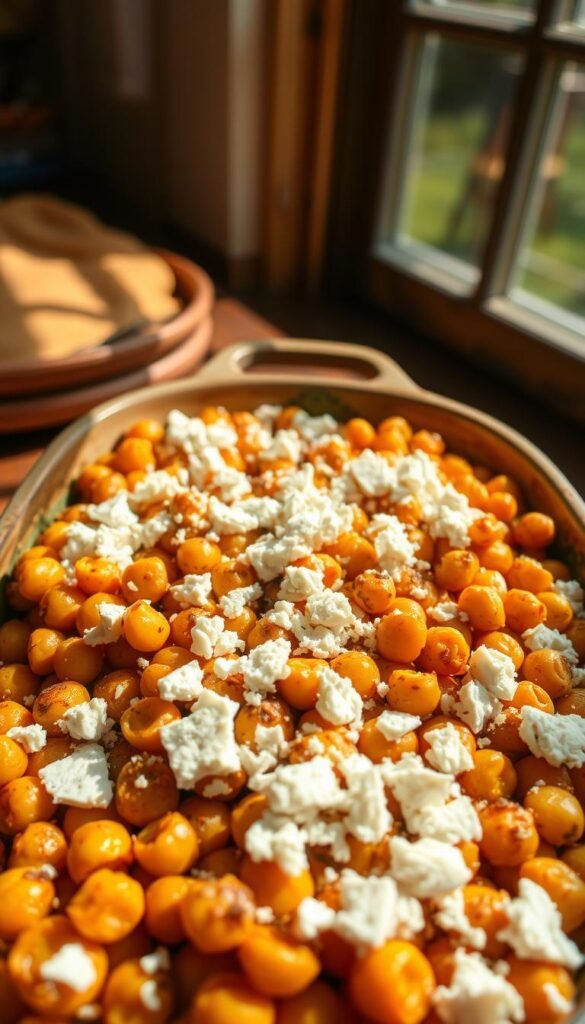 feta cheese baked chickpeas
