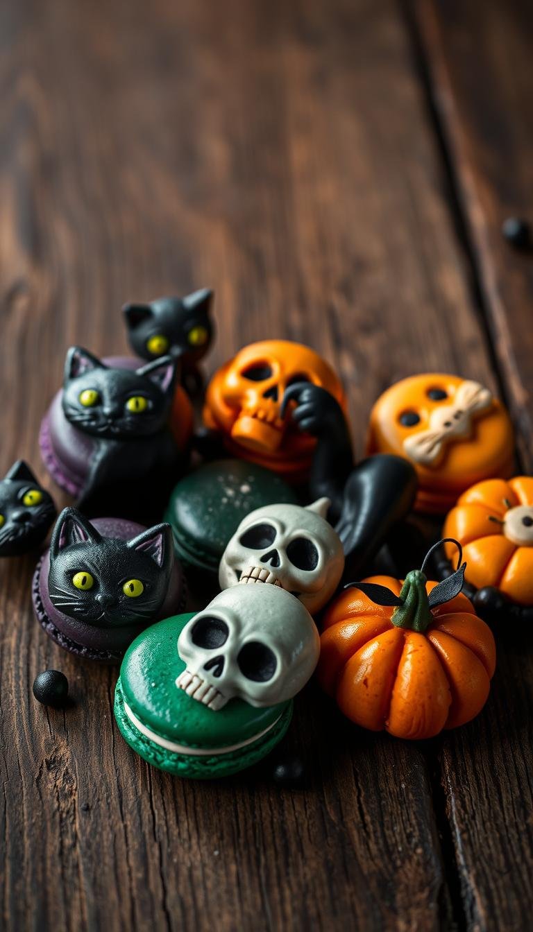 halloween macarons