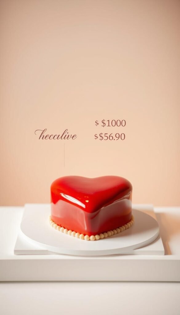 heart-shaped cake pricing