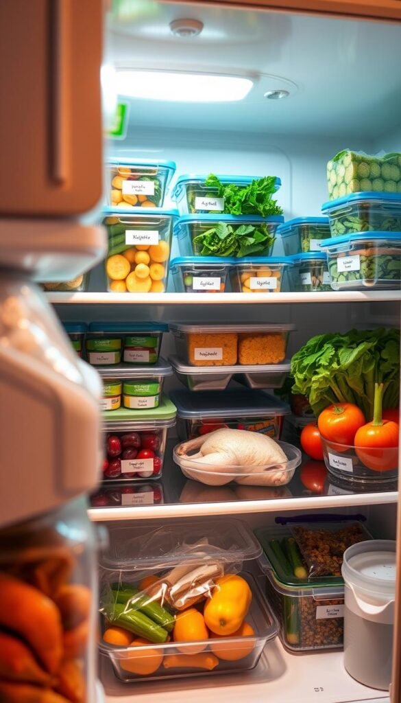 meal prep fridge