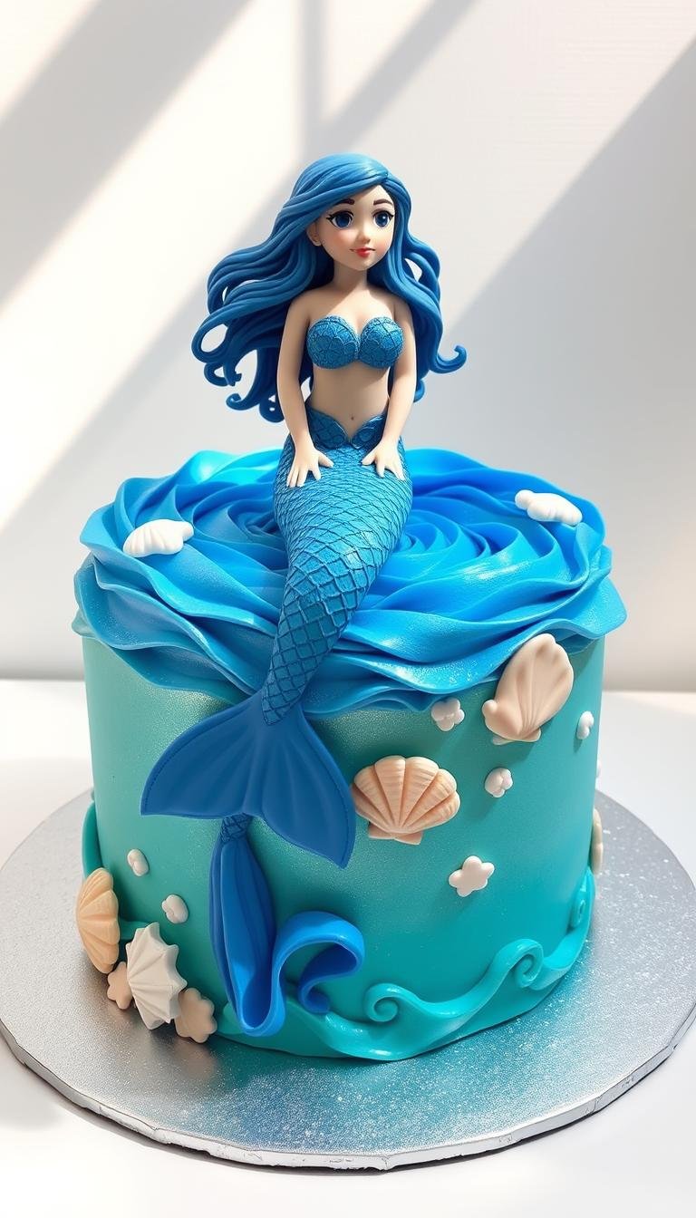 mermaid birthday cake