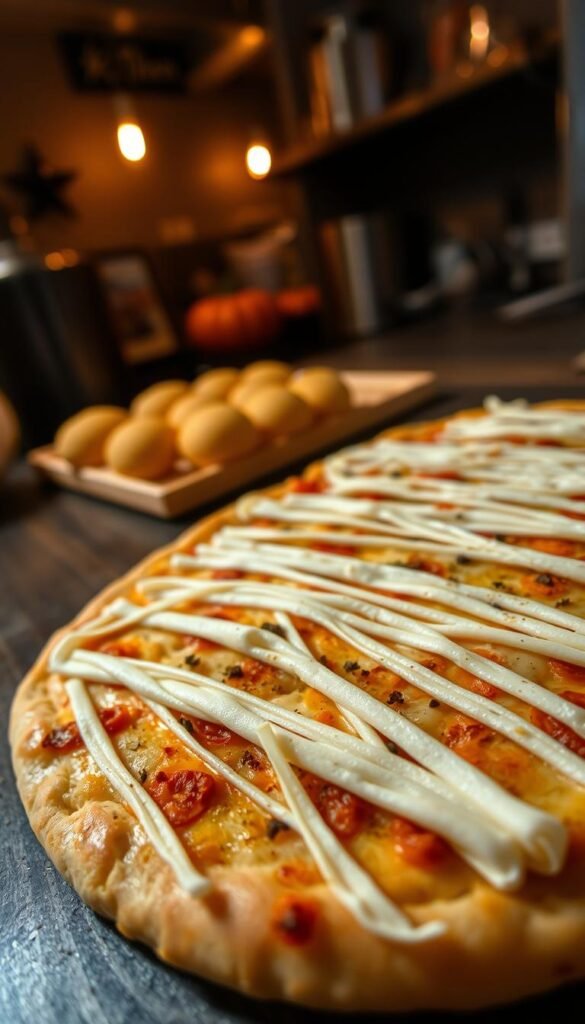 mummy flatbread pizza