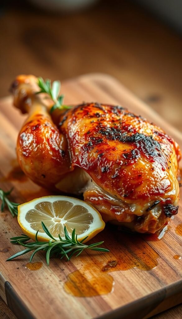 oven-baked chicken leg quarters
