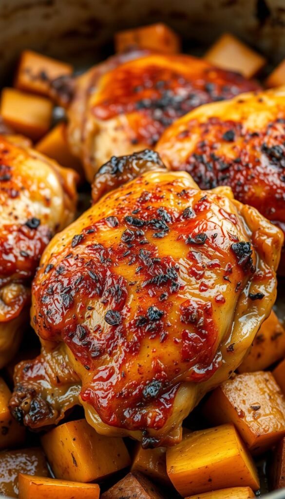 oven-baked chicken thighs
