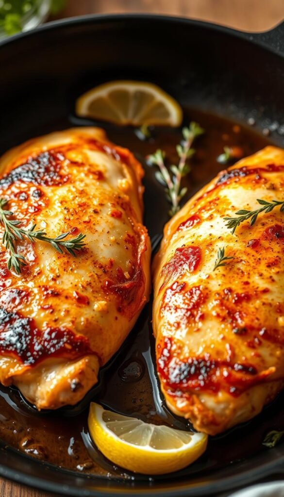 pan-roasted chicken breasts
