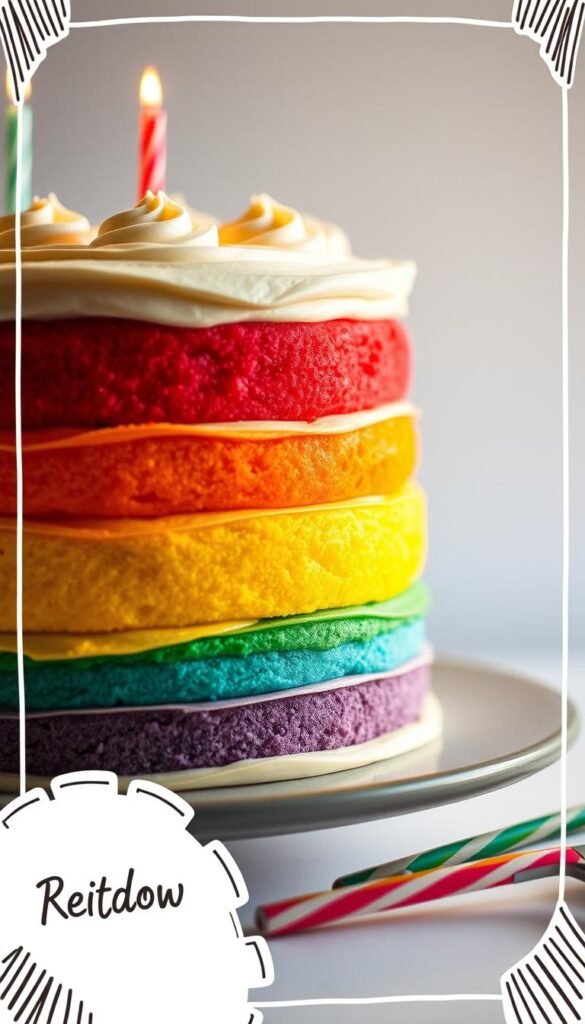rainbow cake layers