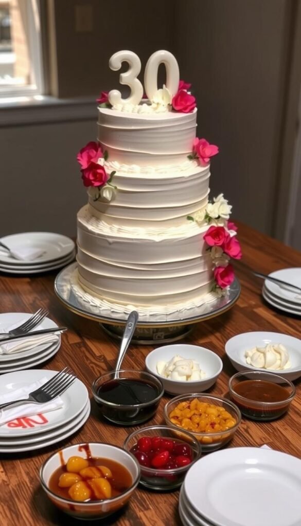 serving ideas for 30th birthday cake