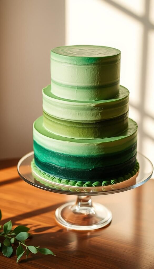 shades of green cake