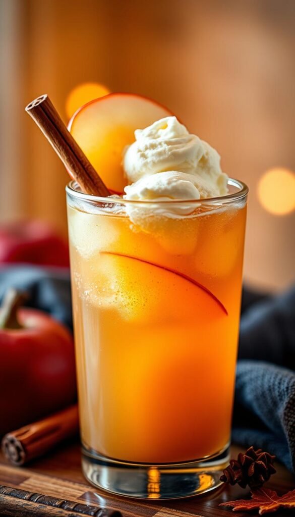sparkling apple cider floats