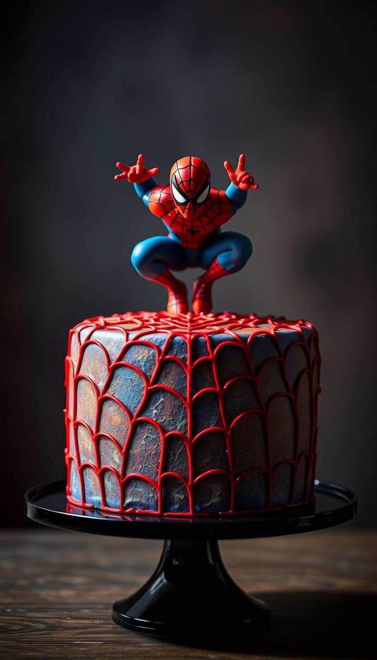 spiderman birthday cake