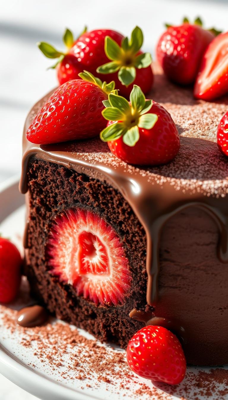 strawberry chocolate cake
