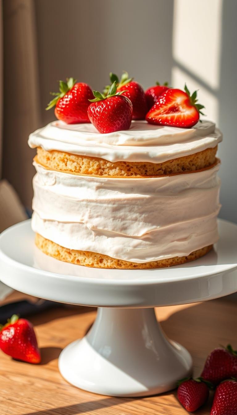strawberry cream cake