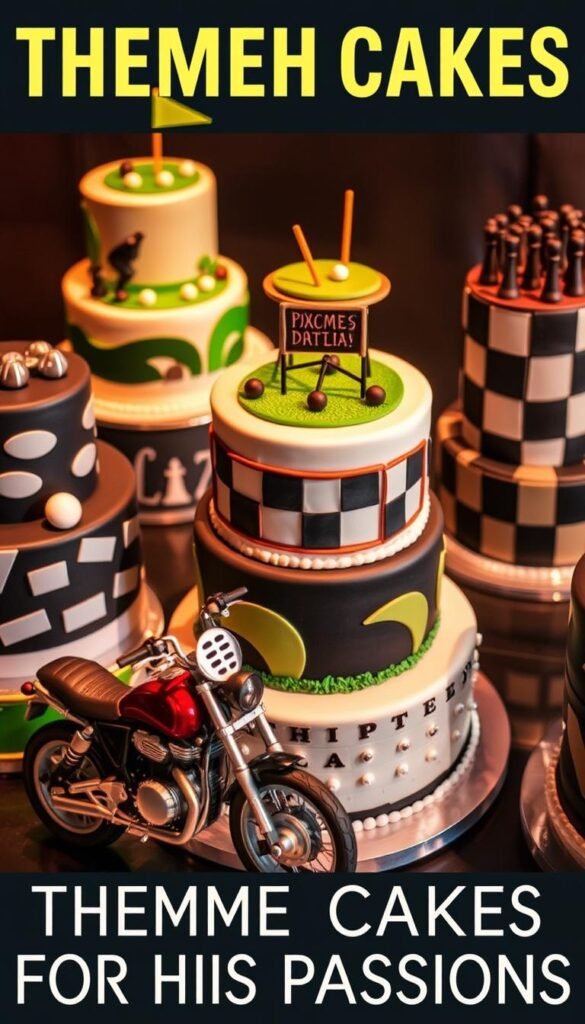 theme cakes for his passions