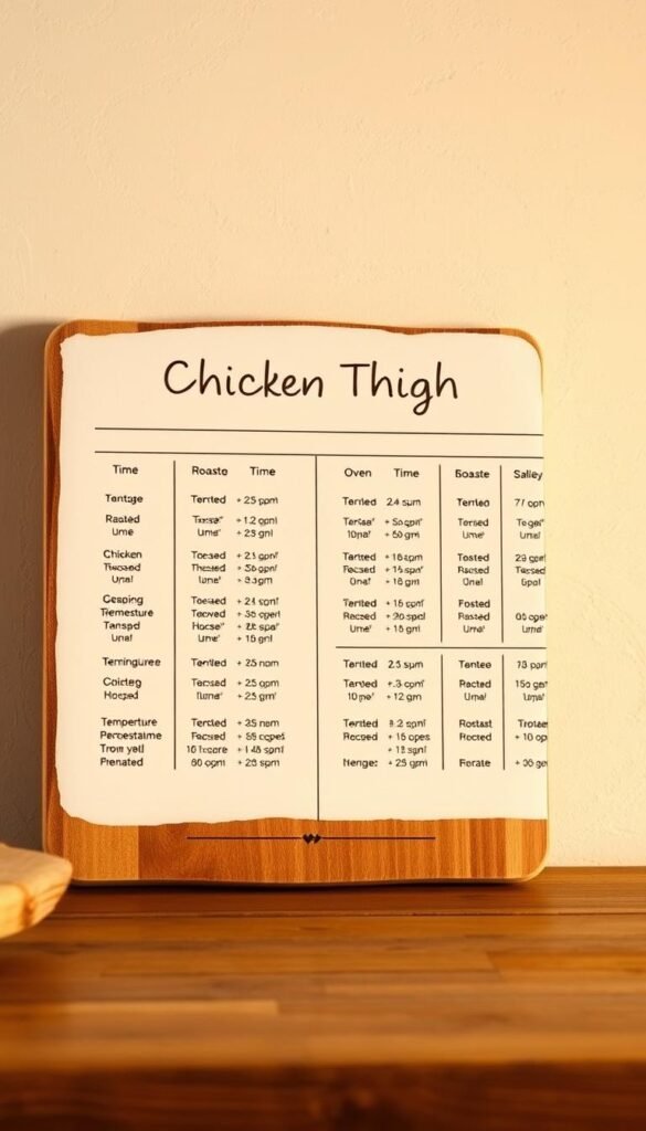 time and temperature guide for chicken thighs
