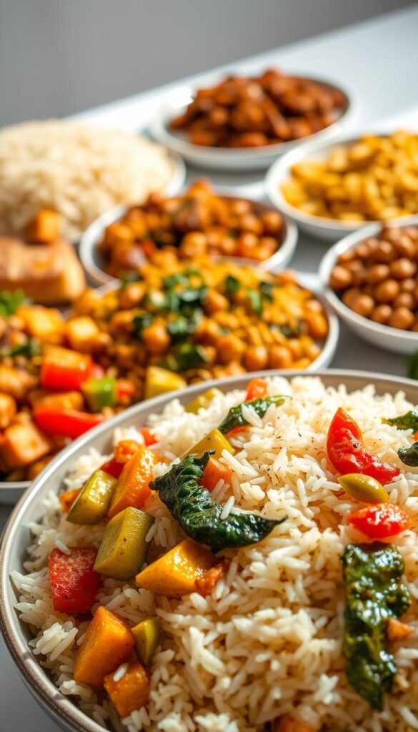vegetarian rice meals
