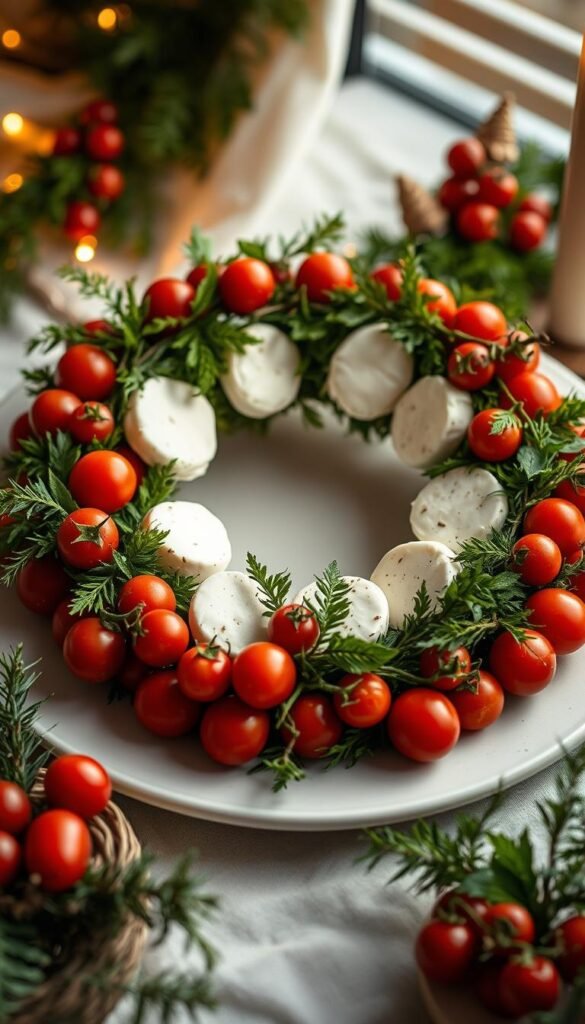 Caprese Christmas Wreath