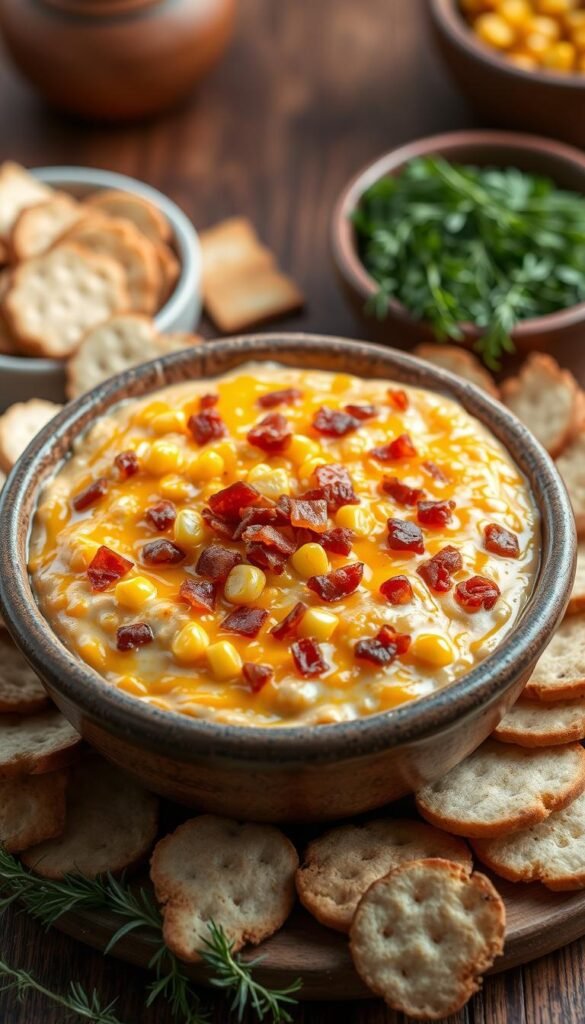 Cheesy Bacon and Corn Dip