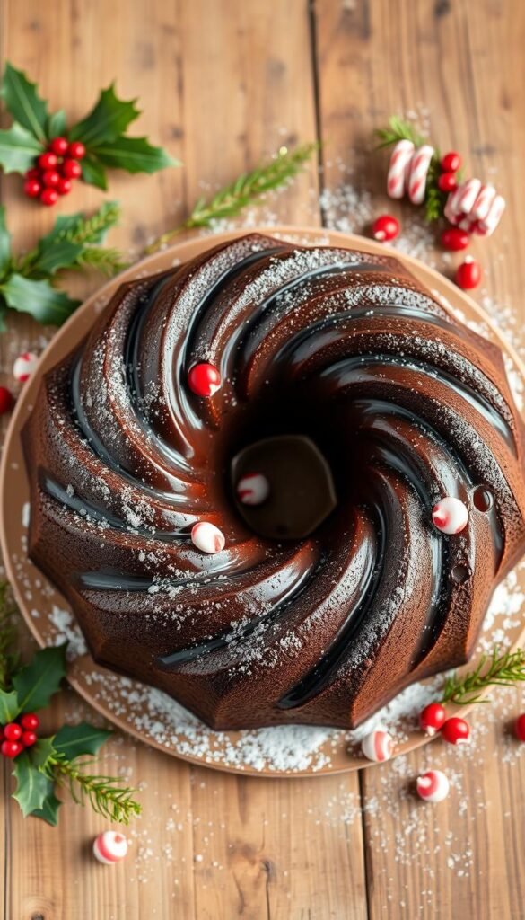 Chocolate Peppermint Bundt Cake