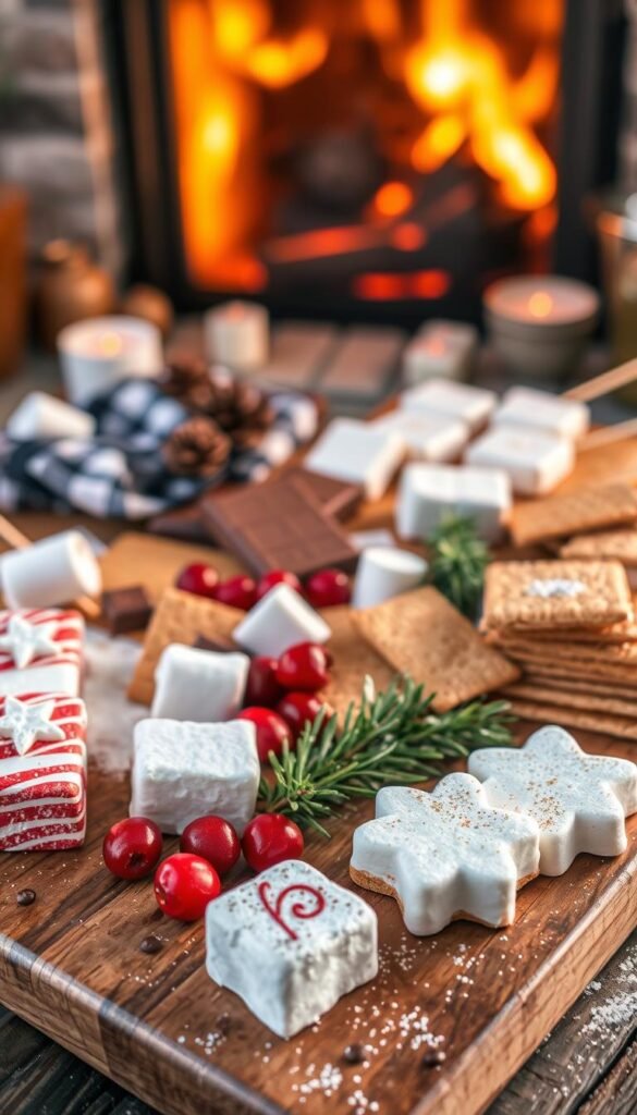 Christmas S'mores Board