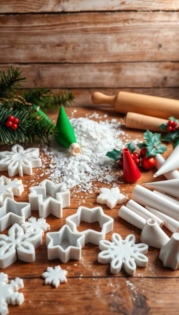 Christmas cake decorating tools