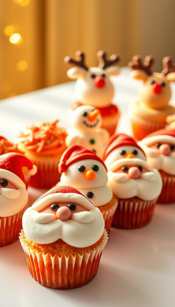 Christmas character cupcakes Christmas character cupcakes
