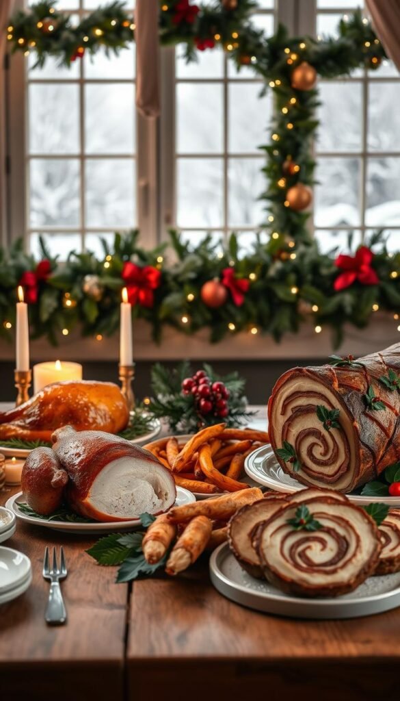 Christmas food presentation