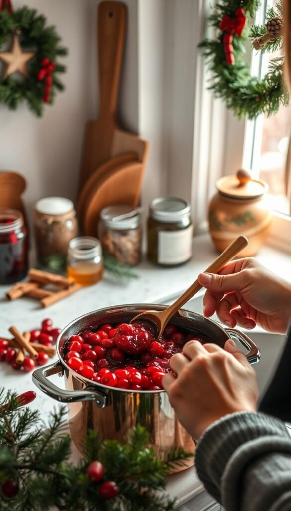 Christmas jam preparation