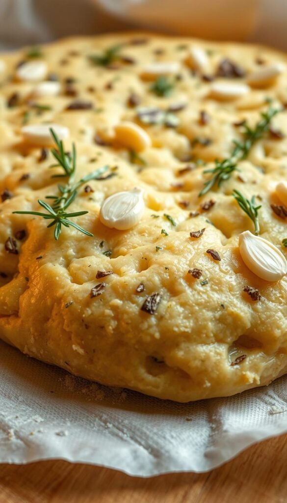 Garlic and Herb Focaccia Infusion Process