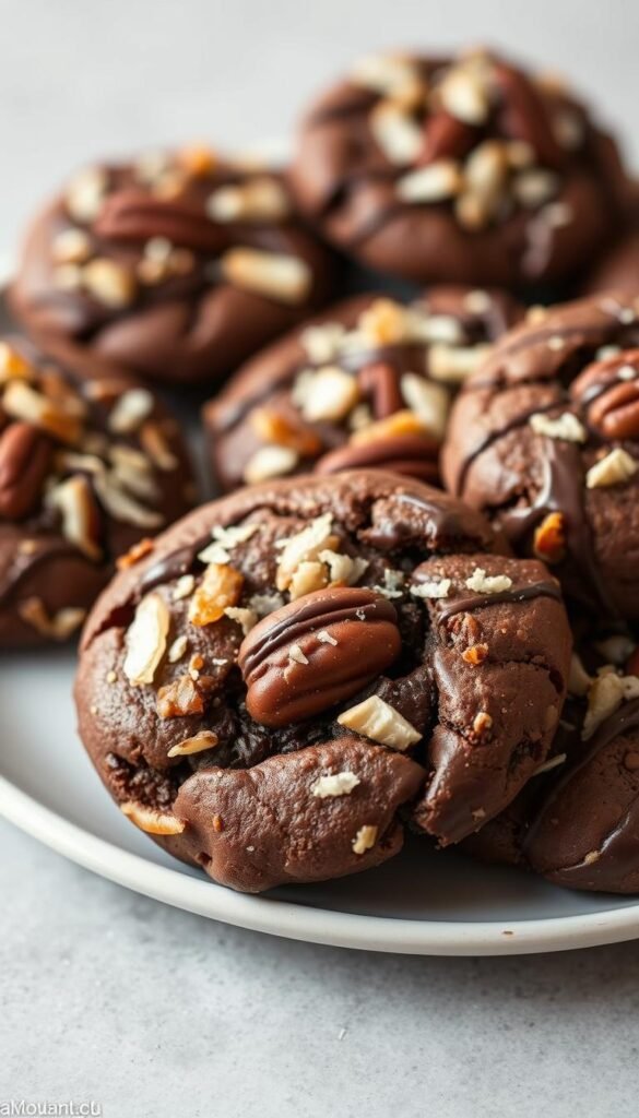 German Chocolate Christmas Cookies