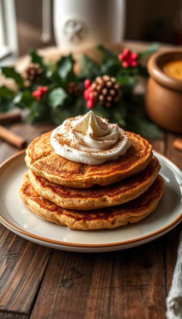 Gingerbread Pancakes with Cinnamon Cream Gingerbread Pancakes with Cinnamon Cream