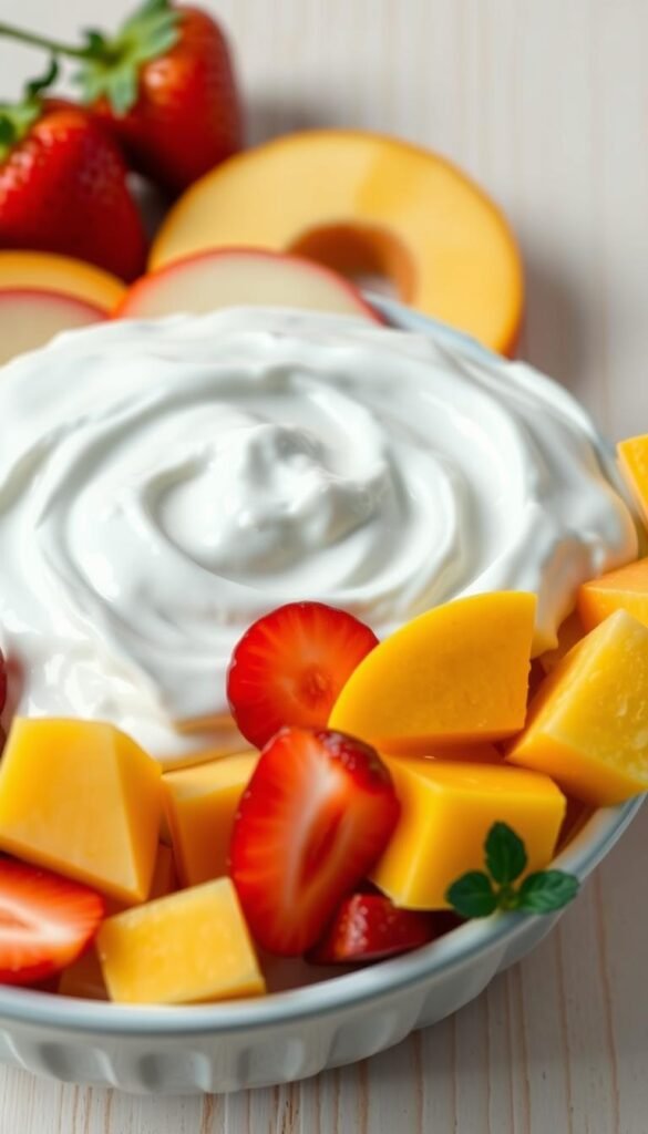Greek yogurt fruit dip