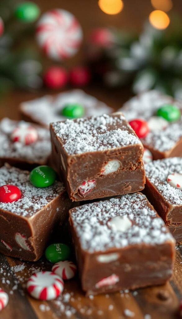 Hot Chocolate Peppermint Fudge Squares Hot Chocolate Peppermint Fudge Squares