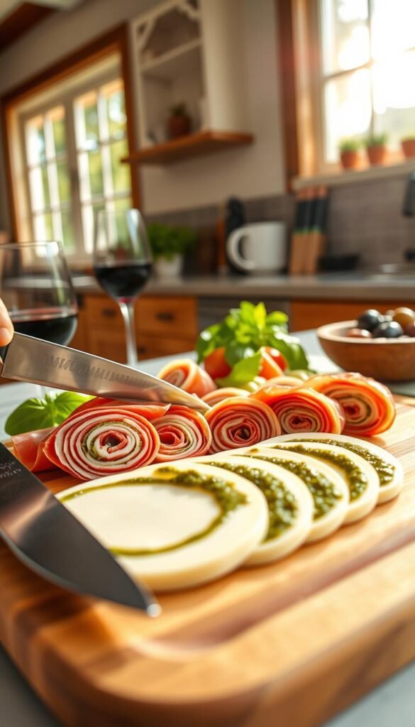 Italian Pinwheel Preparation Italian Pinwheel Preparation